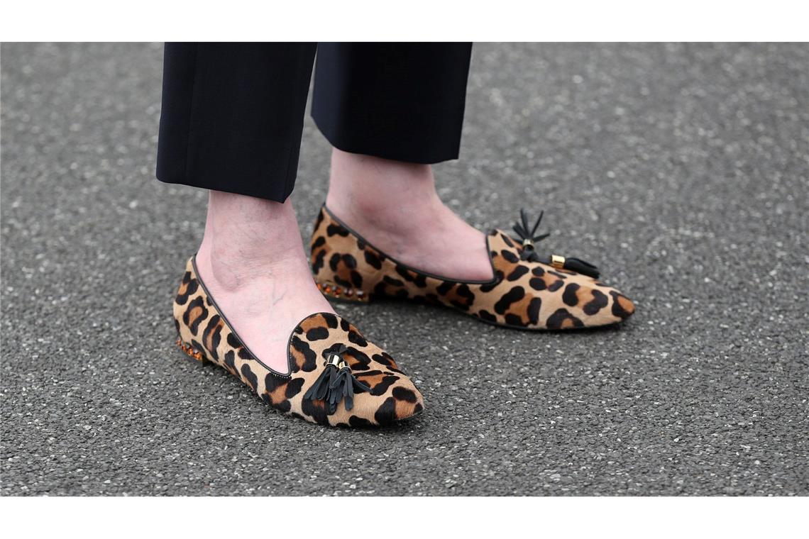Oh lala: Der Leo-Look ist wieder da - warum? Auch Schuhe können Leo-Look - diese hier gehören der früheren britischen Premierministerin Theresa May. (Foto von 2017)
