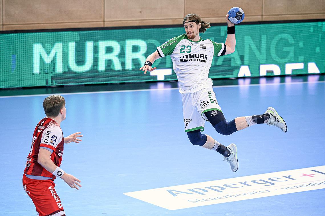 HC Oppenweiler/Backnang: Viel Aufwand, aber keine Punkte Auch sieben Tore von Jan Forstbauer (rechts) haben dem HC Oppenweiler/Backnang nicht zum Punktgewinn gereicht. Foto: Alexander Becher