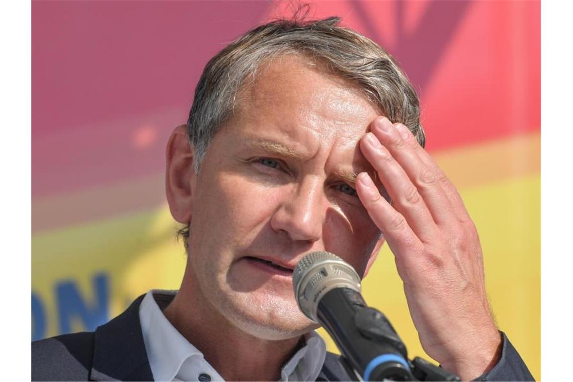 Höcke nutzt Frankfurter Bahnhofsattacke für Forderungen Auch Thüringens AfD-Vorsitzender Björn Höcke nahm an der Veranstaltung der Jungen Alternative teil. Foto: Patrick Pleul