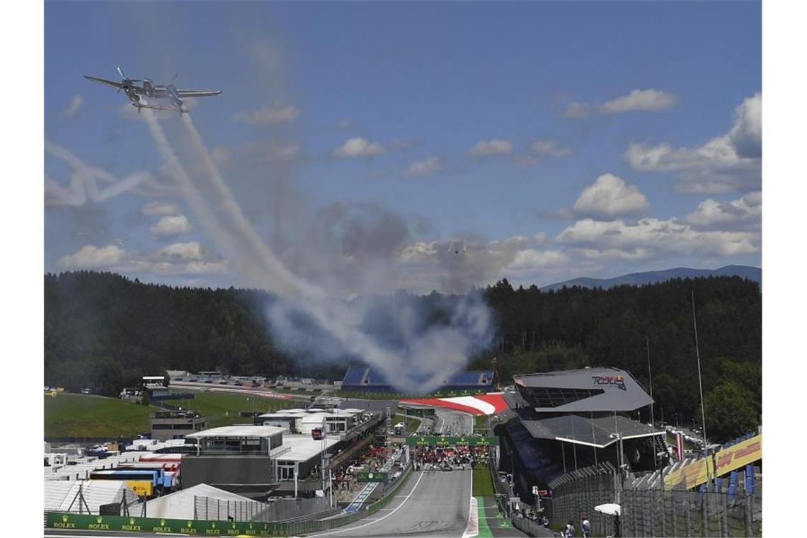 Auf dem Red-Bull-Ring findet am 12. Juli das zweite Rennen der verkürzten Notsaison statt. Foto: Joe Klamar/pool/AFP via AP/dpa