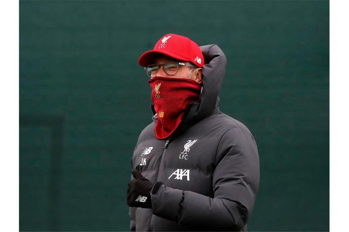 Auf dem Weg zur Meisterschaft mit dem FC Liverpool vom Virus ausgebremst: Trainer Jürgen Klopp. Foto: Martin Rickett/PA Wire/dpa
