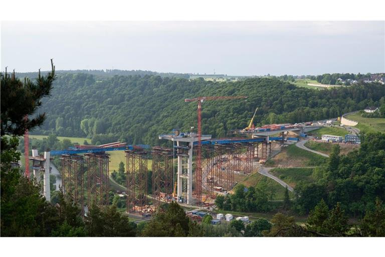 Auf der Baustelle Neckartalbrücke waren drei Arbeiter ums Leben gekommen.