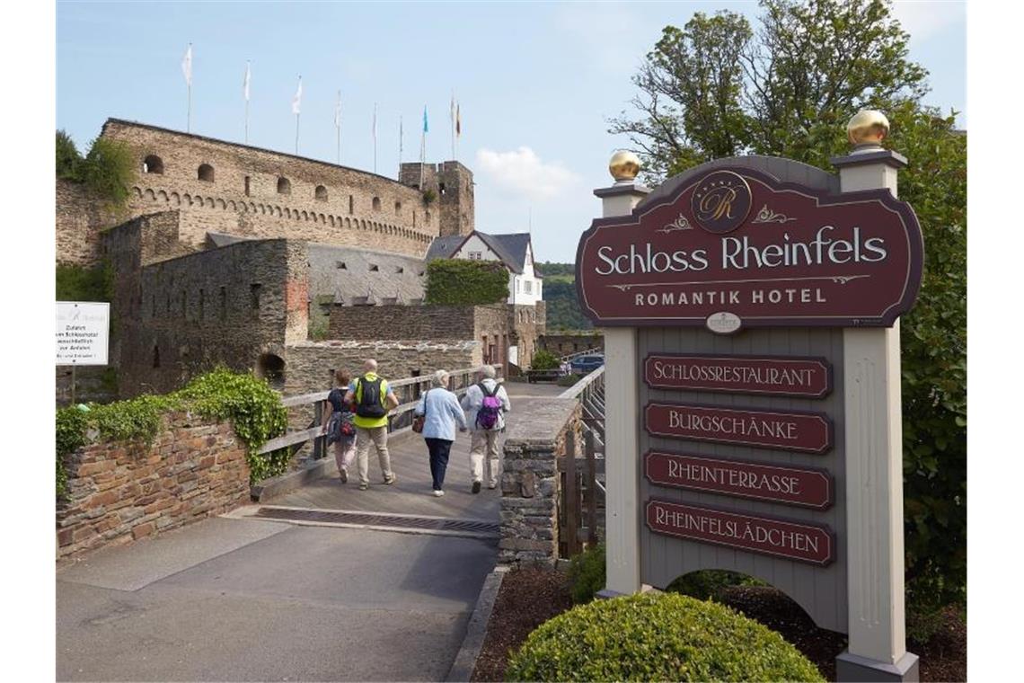 Auf der Burg Rheinfels wird ein luxuriöses Hotel betrieben. Foto: Thomas Frey