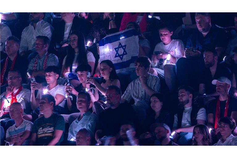 Auf der Straße Proteste, in der Halle Unterstützung für Israel beim ESC in Basel (Archivbild).
