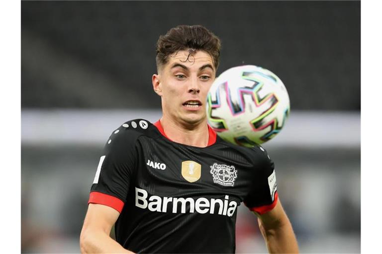 Auf der Suche nach einem neuen Verein: Leverkusens Kai Havertz in Aktion. Foto: Alexander Hassenstein/Getty Images Europe/Pool/dpa