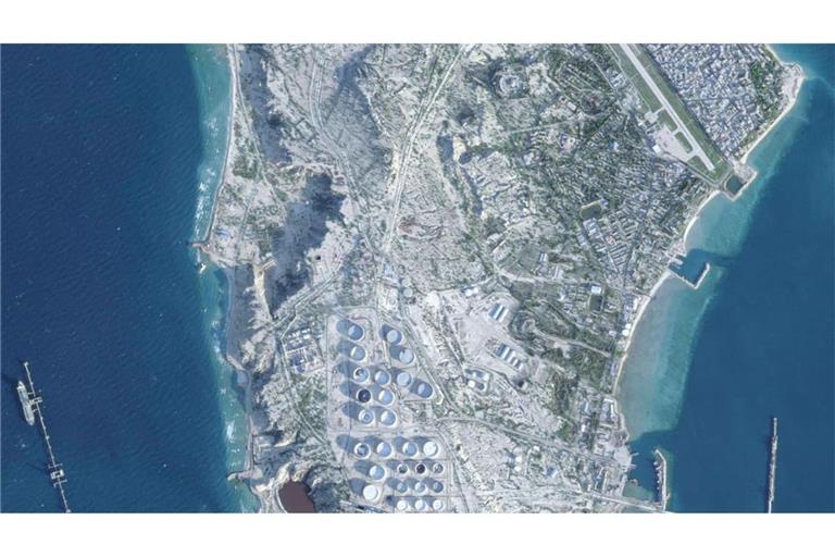 Auf diesem Satellitenfoto von Planet Labs PBC ist die iranische Insel Kharg am 26. Februar 2026 zu sehen.