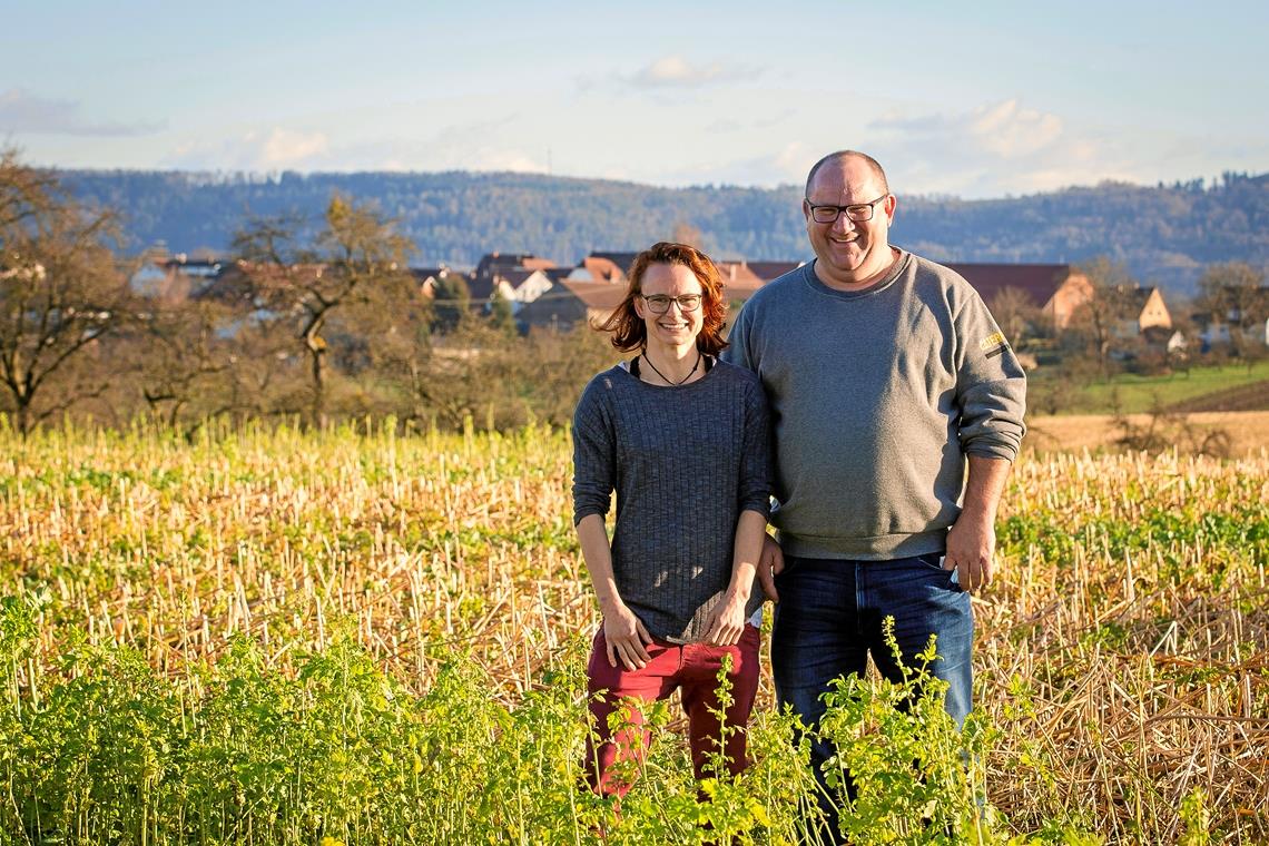 Auf diesem Stück Land sollen die kleinen „Äggerle“ entstehen, die Elisabeth Späth und Jürgen Benignus für den Obst- und Gemüseanbau im Kleinformat an Privatleute vermieten wollen. Foto: A. Becher