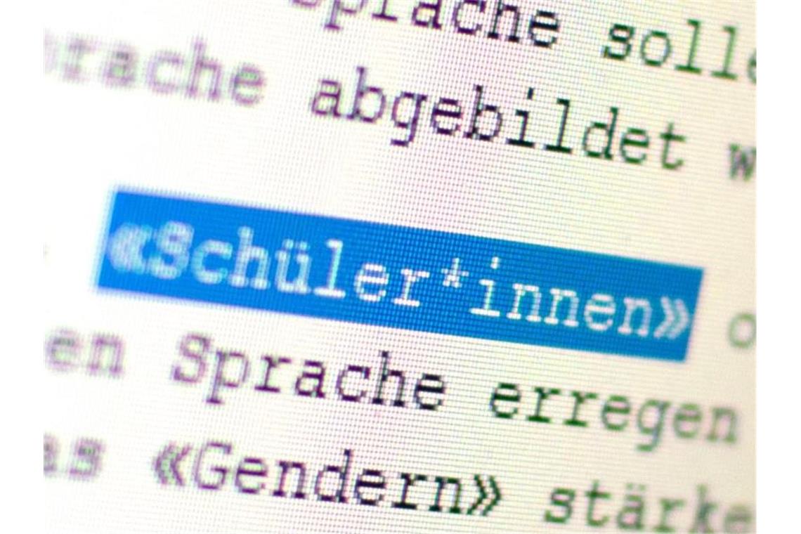 Stuttgart setzt aufs Gender-Sternchen Auf einem Bildschirm ist das Wort „Schüler*innen“ zu lesen. Foto: Gregor Bauernfeind/dpa/Archiv/Symbolbild