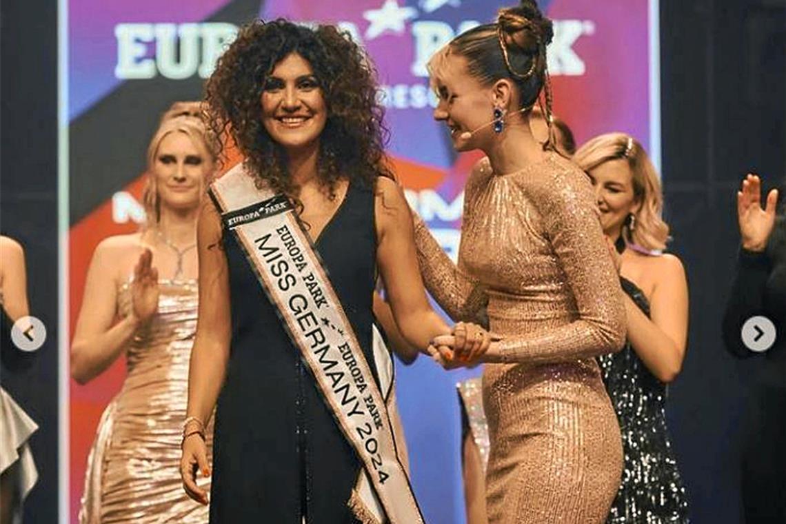 Auf Instagram zeigt sich Kira Geiss von ganz verschiedenen Seiten. Ein Foto von der Miss-Germany-Wahl 2024 darf natürlich nicht fehlen. Screenshots: BKZ