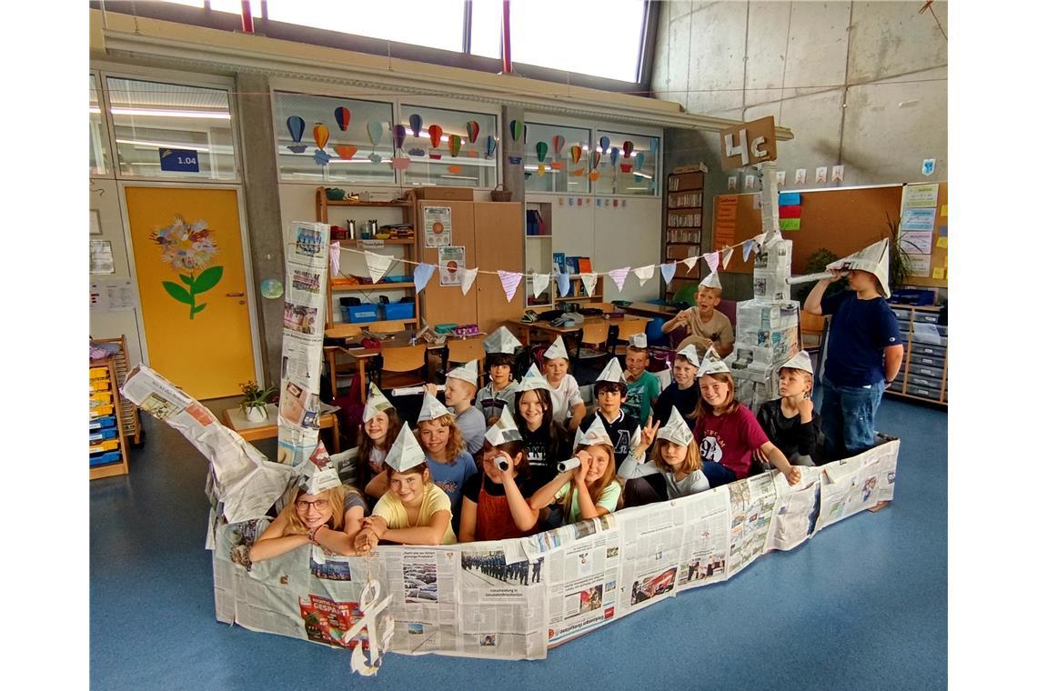 Auf Platz eins ist die 4c der Grundschule Maubach: Die Schülerinnen und Schüler ...