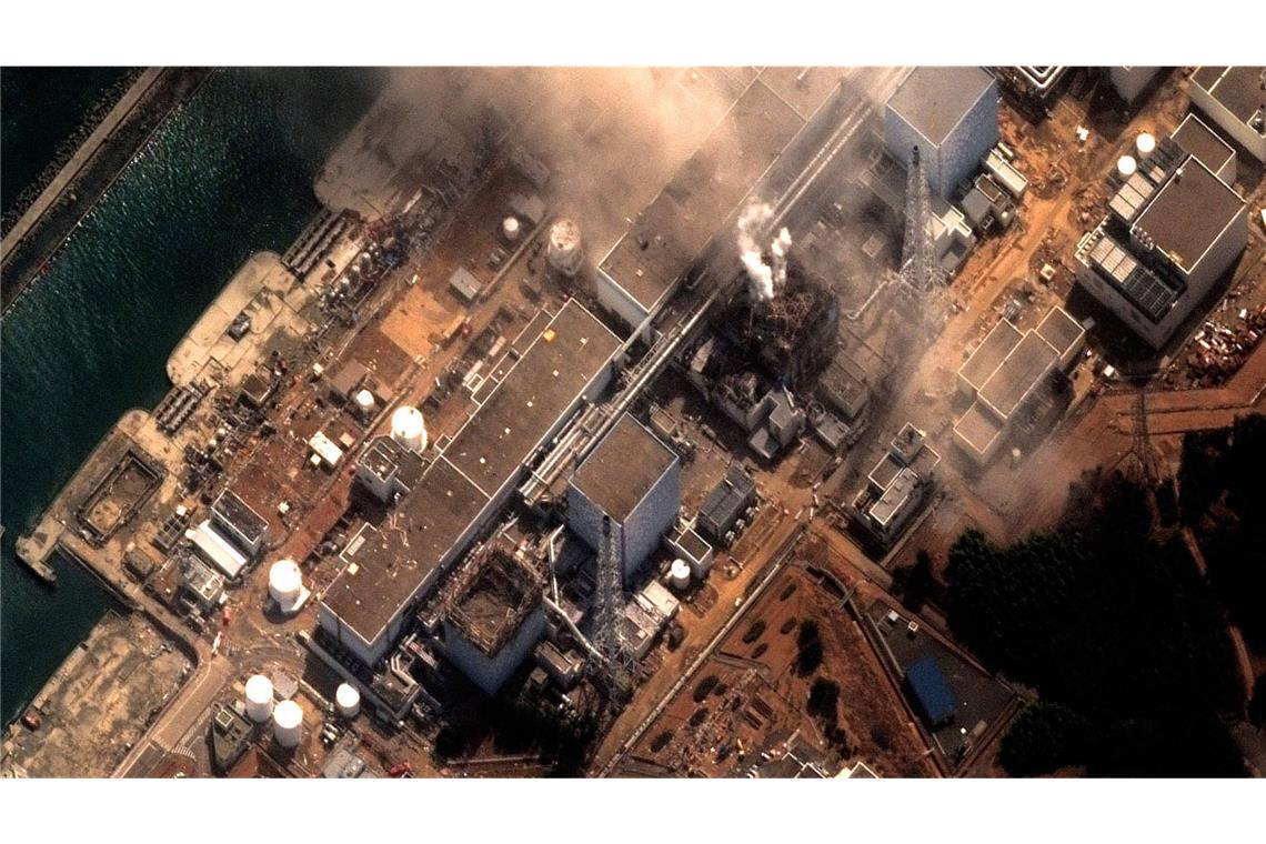 Aufnahme vom Fukushima Daiichi Reaktor in Nordjapan 2011.