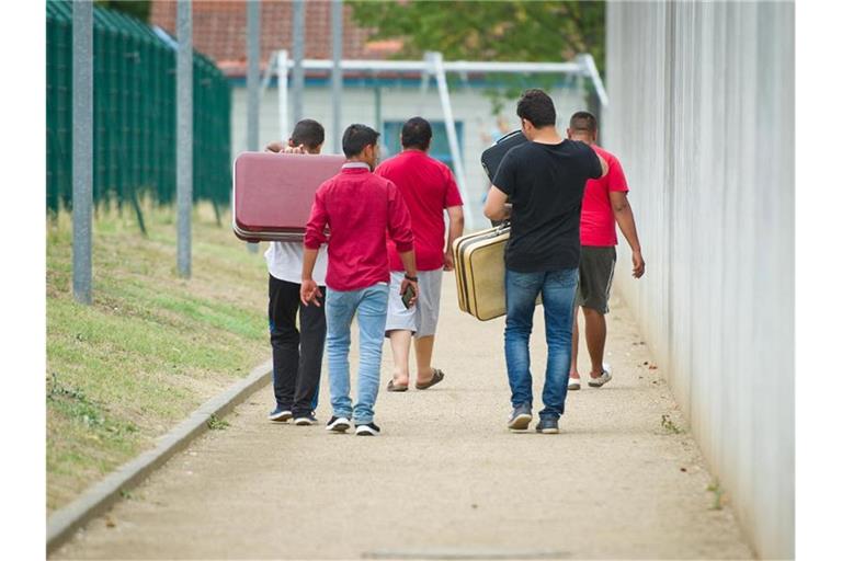 Aufnahmeeinrichtung für Flüchtlinge im rheinland-pfälzischen Ingelheim. Foto: Christoph Schmidt