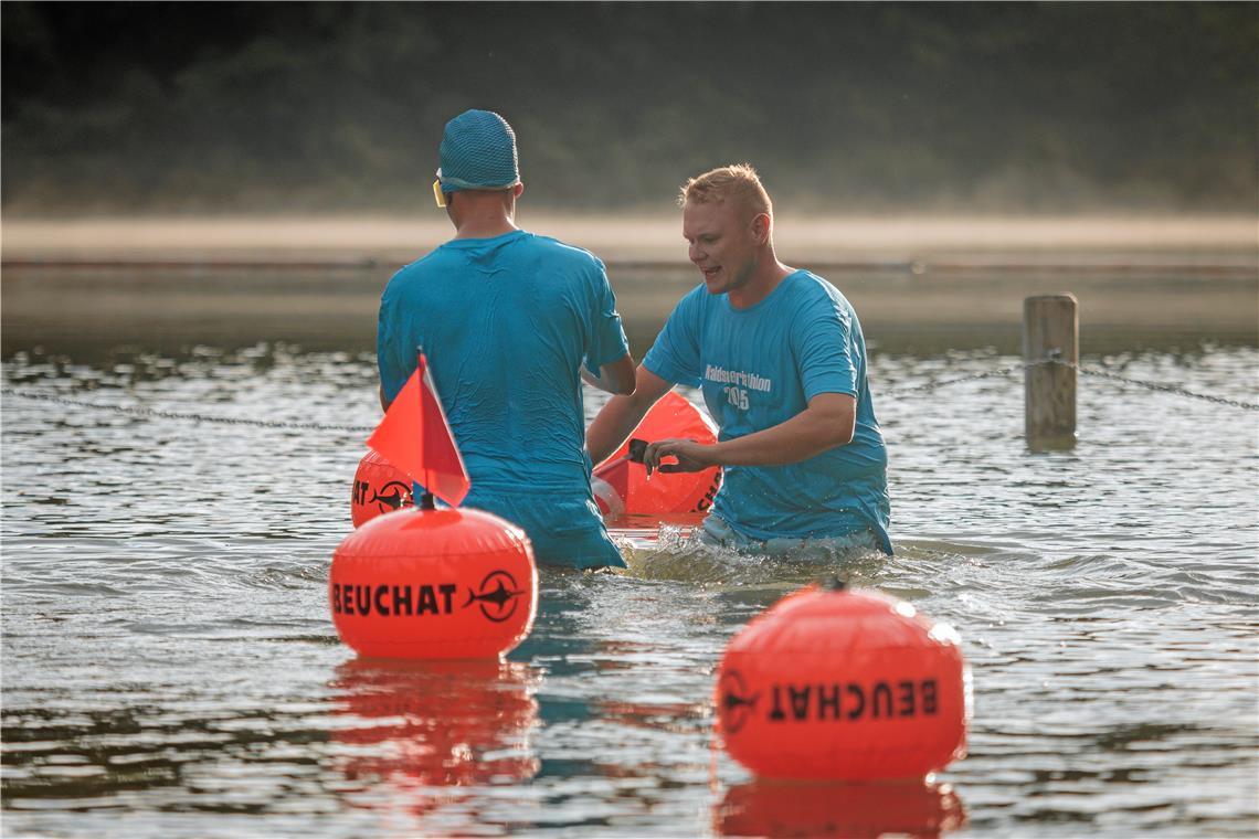 Auftakt des Sommernachtsfestes mit dem Waldsee-Triathlon. 