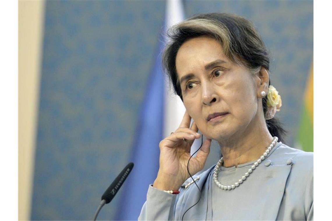 USA verhängen zu Putsch-Jahrestag in Myanmar neue Sanktionen Aung San Suu Kyi, damalige Regierungschefin von Myanmar, wurde inzwischen zu einer mehrjährigen Haftstrafe verurteilt. (Archivbild). Foto: Michaela Øíhová/CTK/dpa