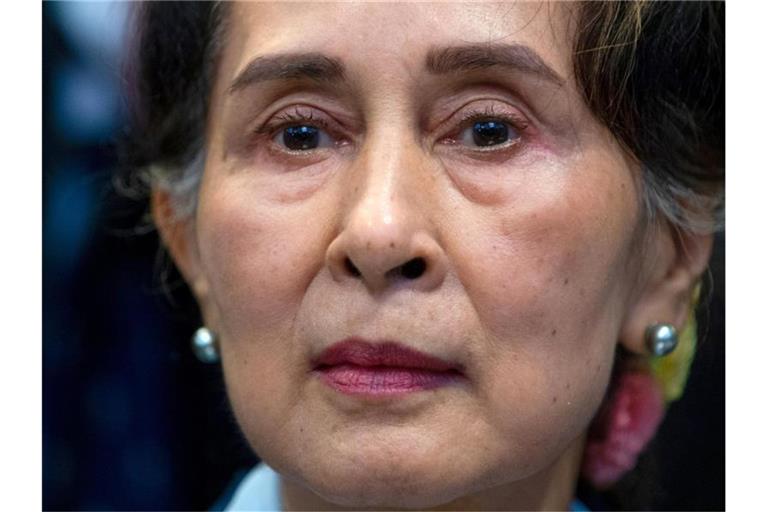 Aung San Suu Kyi Ende 2019. Foto: Peter Dejong/AP/dpa