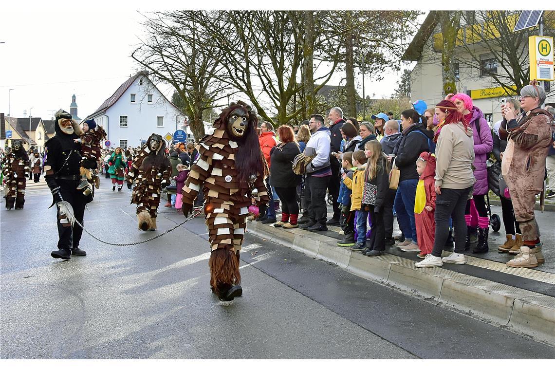 Aus Fellbach sind die Bären aus den Höhlen gekrochen. Faschingsumzug in Althütte...