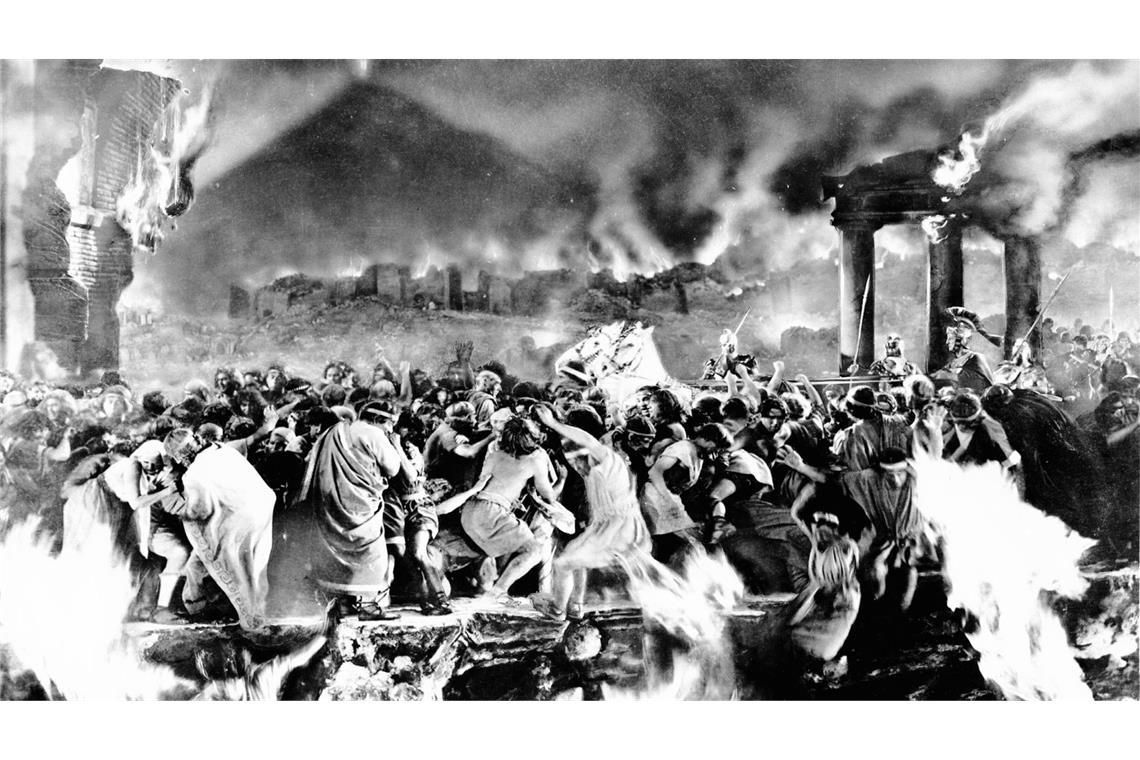 Ausbruch des Vesuv: Szene aus dem Hollywood-Film „The Last Days of Pompeji“ aus dem Jahr 1935.