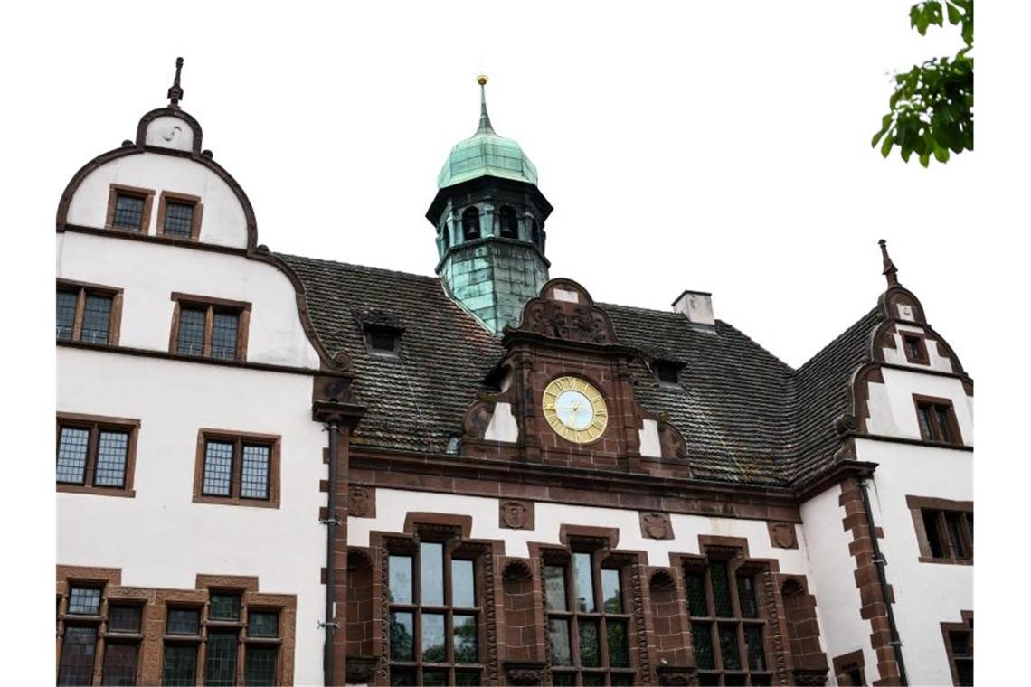 Bombendrohung gegen Freiburger Rathaus Außenansicht des Freiburger Rathaus. Foto: Patrick Seeger/Archivbild