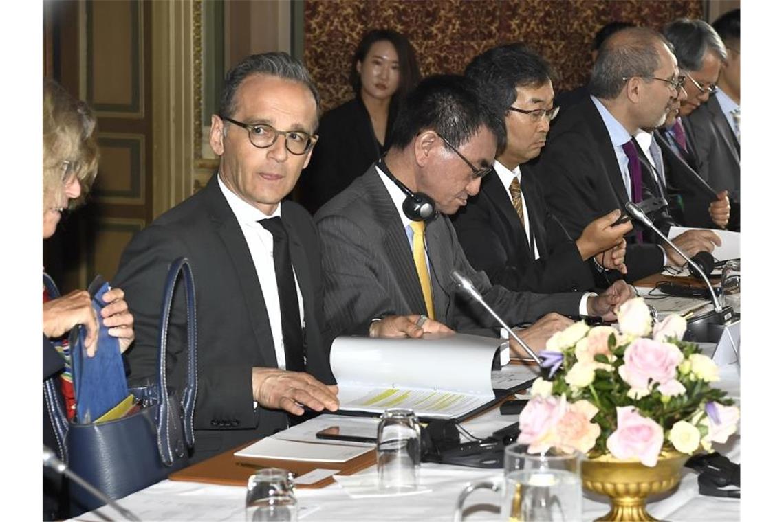 Außenminister Heiko Maas beim Treffen zur nuklearen Abrüstung in der schwedischen Hauptstadt Stockholm. Foto: Claudio Bresciani/TT News Agency/AP