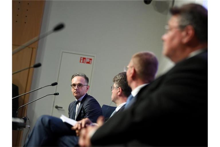 Außenminister Heiko Maas mit seinen baltischen Amtskollegen bei einem Treffen in Tallinn. Foto: Britta Pedersen/dpa-Zentralbild/dpa