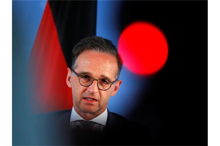 Außenminister Heiko Maas (SPD) gibt eine Pressekonferenz. Foto: Fabrizio Bensch/Reuters Pool/dpa