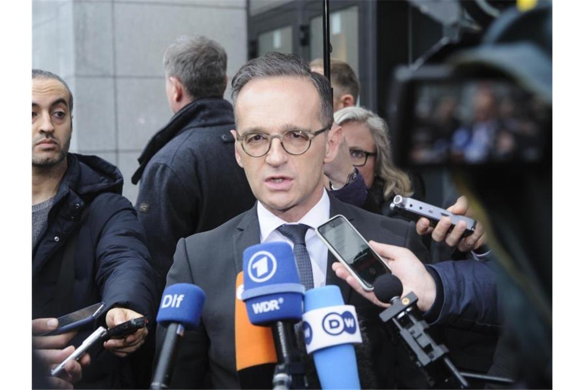 EU-Außenminister: Iran-Konflikt führte wohl zu Absturz Außenminister Heiko Maas und seine EU-Amtskollegen kommen in Brüssel zu einem Sondertreffen zusammen, um über die Krisenherde in Nahost und Libyen zu beraten. Foto: Nicolas Landemard/Le Pictorium Agency via ZUMA/dpa