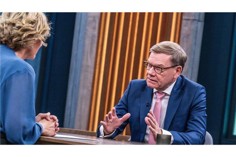 Außenminister Johann Wadephul bei Caren Miosga.