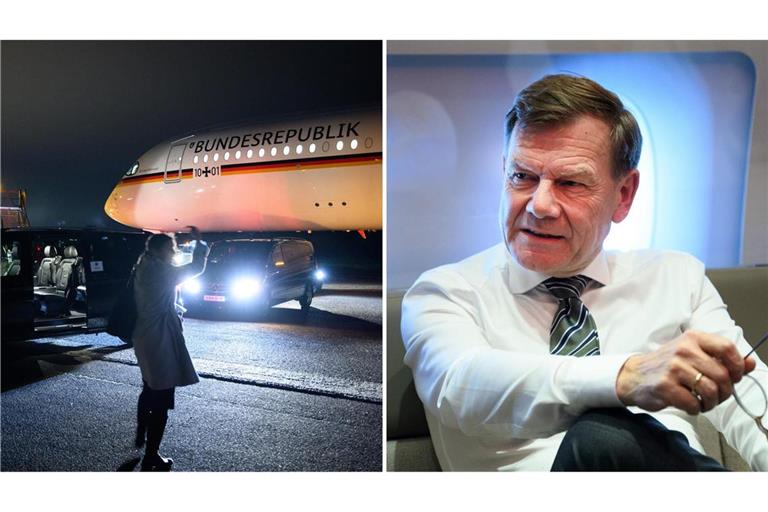 Außenminister Wadephul musste den Airbus in Belfast auf der Landebahn verlassen.