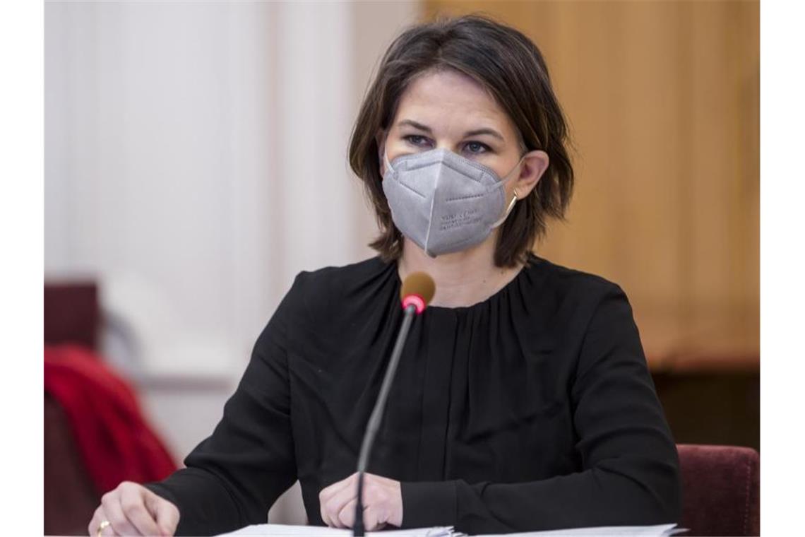 Moskau: Baerbock für Friedensgespräche im Ukraine-Konflikt Außenministerin Annalena Baerbock setzt auf einen Dialog mit Moskau. Foto: -/Ukrainian Foreign Ministry Press Office/AP/dpa