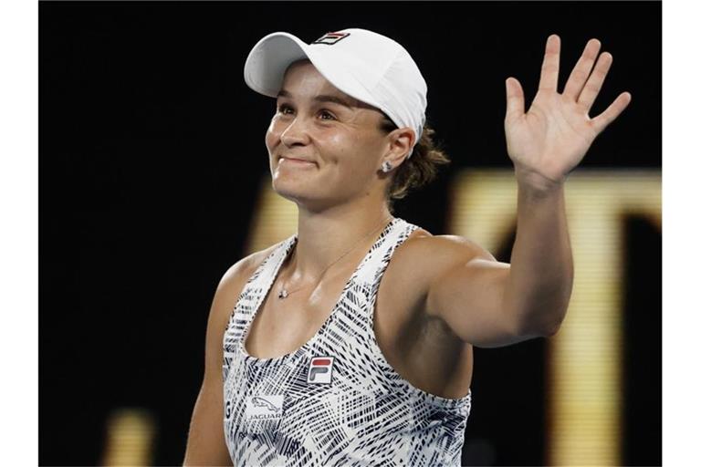 Australiens Superstar Ashleigh Barty hat ihre Tennis-Karriere mit nur 25 Jahren beendet. Foto: Hamish Blair/AP/dpa