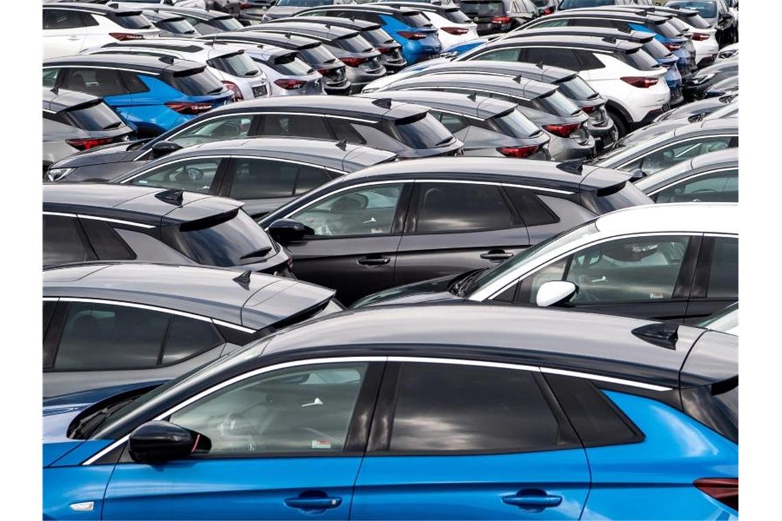 Autos am Terminal zur Verschiffung von Gebrauchtwagen aus Europa. Foto: Sina Schuldt/dpa