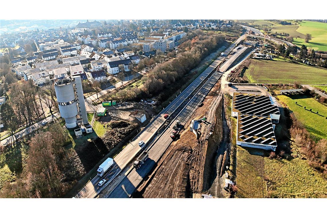 B-14-Baustelle vom Wasserturm bis Backnkang-West.