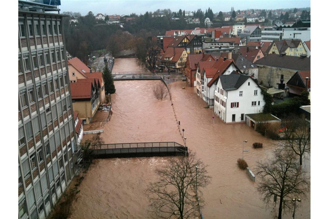 Backnang, Am Kalten Wasser, zwischen Tesat und Aspacher Brücke