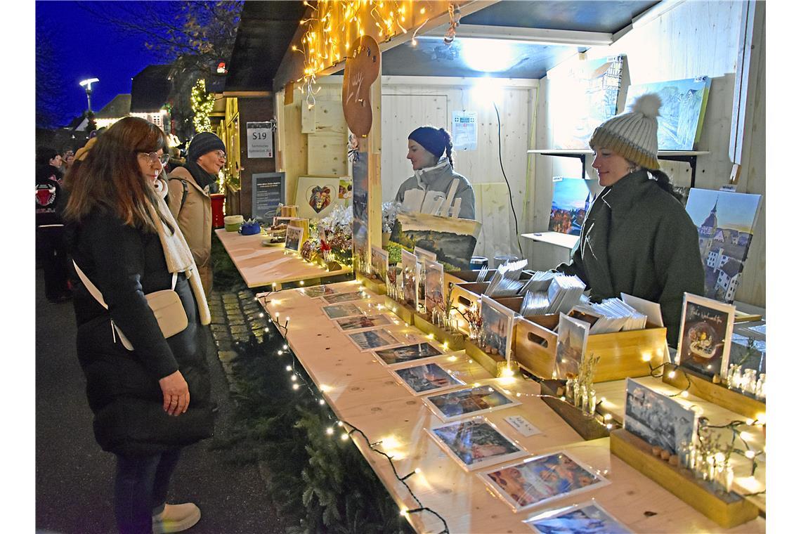 Backnanger Kunstwerke als Geschenkidee von Lucia Bergmann. Weihnachtsmarkt in Ba...