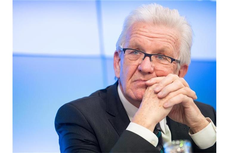 Baden-Württembergs Ministerpräsident Winfried Kretschmann (Grüne) nimmt an einer Landespressekonferenz teil. Foto: Sebastian Gollnow/dpa/Archivbild