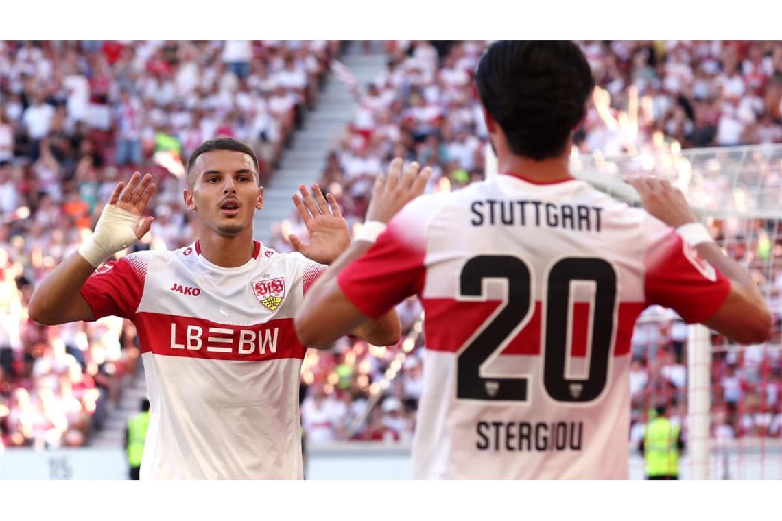 Badredine Bouanani (links) und Leonidas Stergiou fehlen auf der A-Liste des VfB für die Champions League.