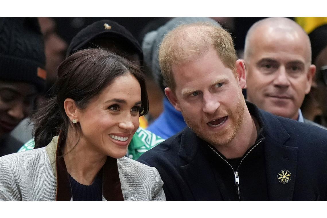 Royale Versöhnung: Harry mit den Kindern in London? Bald wieder gemeinsam in London? Meghan und Harry - hier beim Besuch eines Rollstuhlbasketballspiels im Februar im kanadischen Vancouver. (Archivbild)