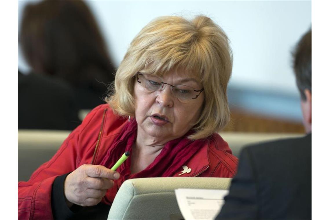 Barbara Borchardt 2013 im Landtag in Schwerin. Foto: Jens Büttner/dpa-Zentralbild/dpa