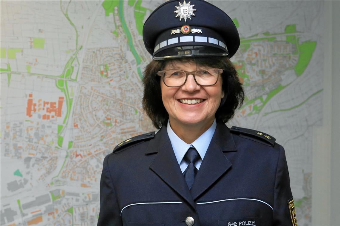 Barbara Petersen ist seit 1. Januar die neue Leiterin des Polizeireviers Waiblingen.  Foto: G. Habermann.