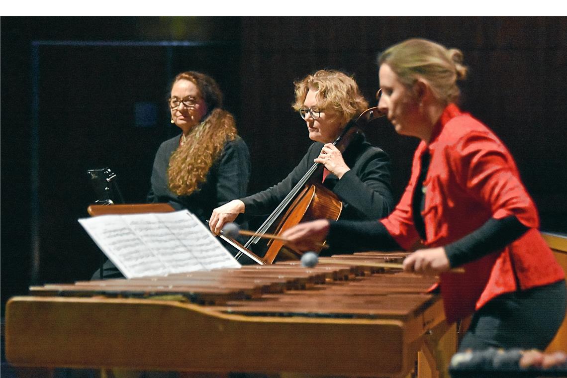 Barbara Stoll, Ulrike Eickenbusch und Katarzyna Myćka bei ihrem Gastspiel im Backnanger Bürgerhaus. Foto: Tobias Sellmaier