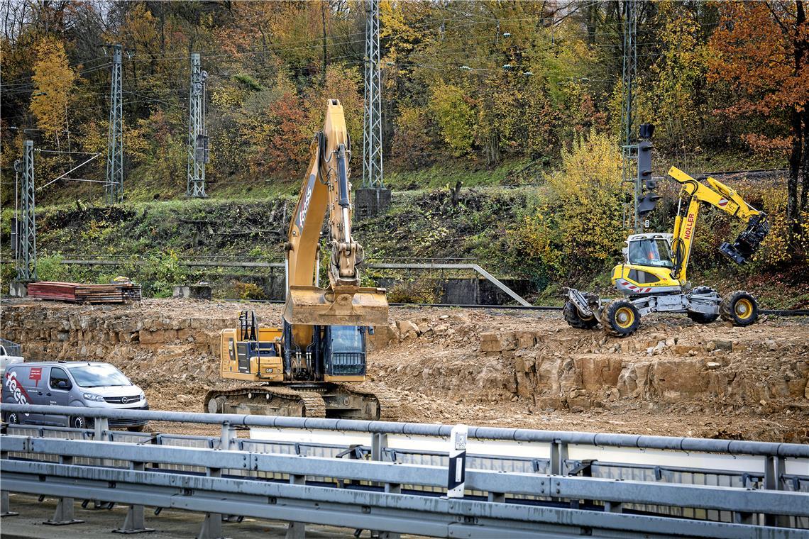 Baufeld Bahnbrücken.