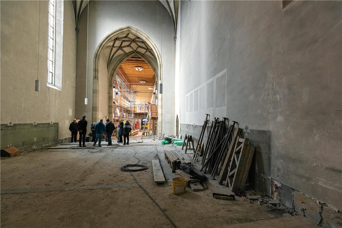Baustellenführung, Stiftskirchensanierung im November 2019