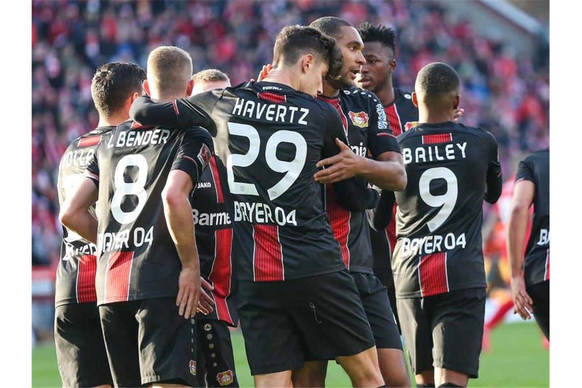 Bayer Leverkusen feierte einen Auswärtssieg bei Union Berlin. Foto: Andreas Gora/dpa