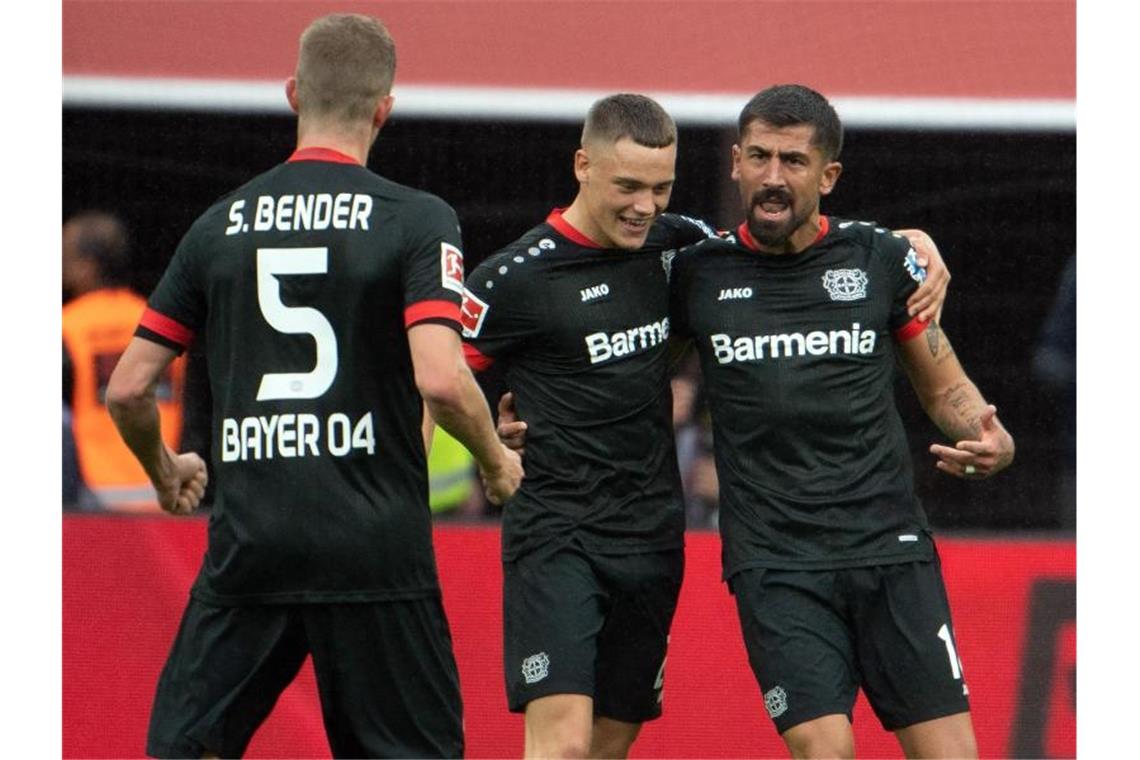 Bayer Leverkusen trifft in der Europa League auf Slavia Prag, Hapoel Beerscheva und OGC Nizza. Foto: Federico Gambarini/dpa