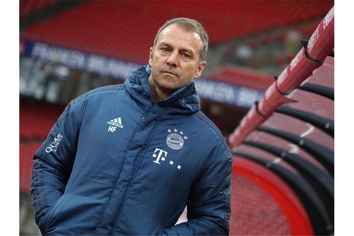 Flick findet seine Bestimmung: Cheftrainer des FC Bayern Bayern-Cheftrainer Hansi Flick ist auch bei seinen Spielern sehr beliebt. Foto: Daniel Karmann/dpa