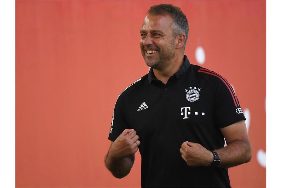 Die deutschen Europapokal-Teilnehmer im Check Bayern Münchens Trainer Hansi Flick freut sich schon auf die Champions League. Foto: Matthias Balk/dpa