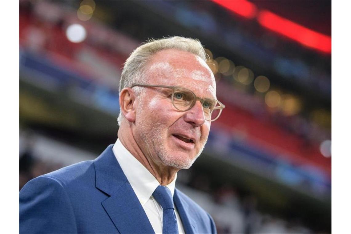 Bayern Münchens Vorstandschef Karl-Heinz hat die Ablehnung der Super League bekräftigt. Foto: Matthias Balk/dpa