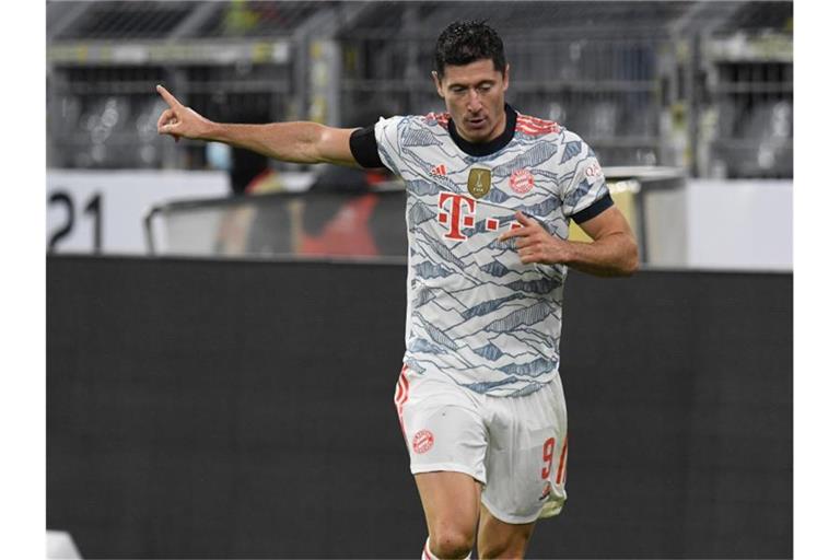 Bayern-Stürmer Robert Lewandowski trifft und trifft und trifft. Foto: Bernd Thissen/dpa