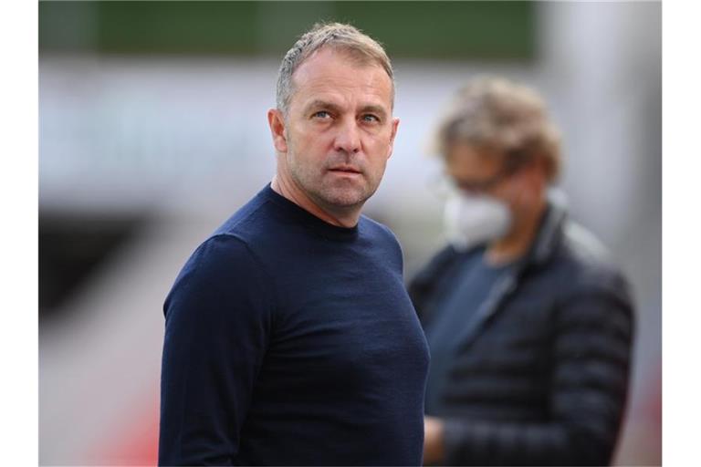 Bayern-Trainer Hansi Flick hofft auf Fans beim DFB-Pokalfinale. Foto: Matthias Hangst/Getty Images Europe/Pool/dpa