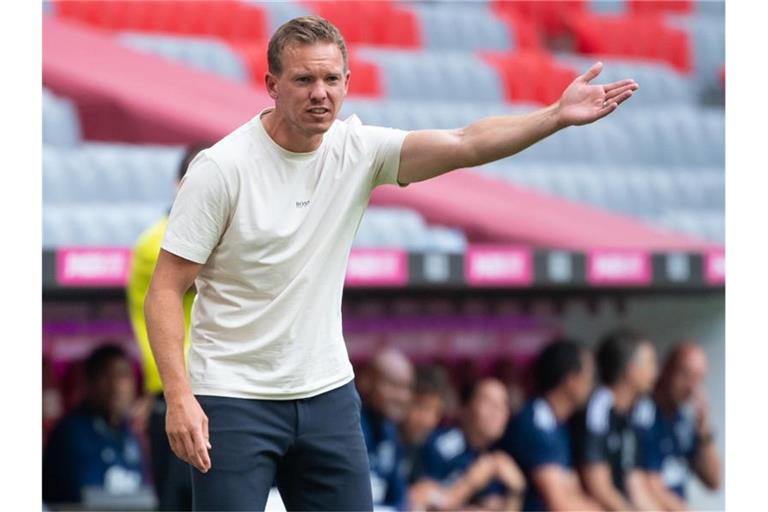 Bayern-Trainer Nagelsmann trifft am Sonntag mit seiner Mannschaft auf den 1. FC Köln. Foto: Sven Hoppe/dpa